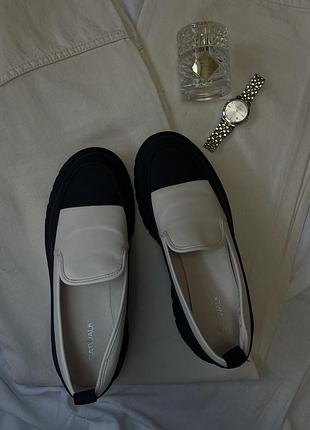 Лофери capwalk | трендові | чорно-бежеві | розмір 39