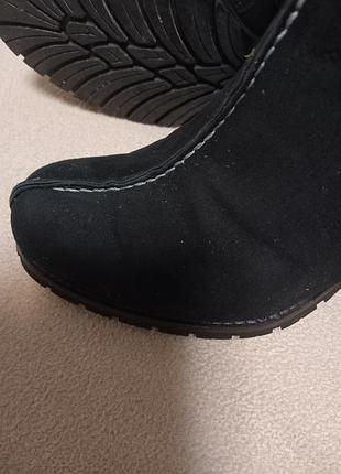 Чобітки жіночі зимові замшеві на натуральній овчині