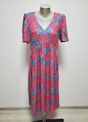 Шикарне брендове віскозне плаття ніжного забарвлення