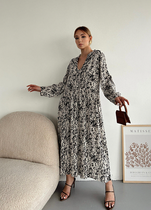 Вискозное миди платье zara 4