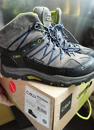 Трекінгові черевики cmp  kids rigel mid wp 
tracking shoes 3q12944 graphite marine