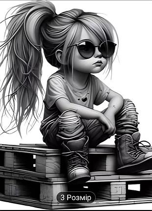 Термонаклейка на ткань девчуля