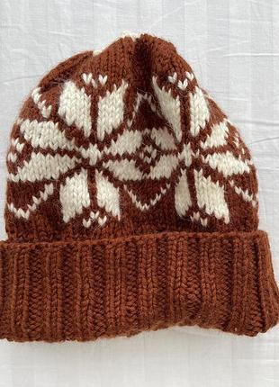 Вінтажна вовняна шапка ручна робота