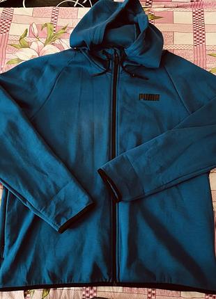 Синяя худи на молнии от puma — комфорт и стиль
