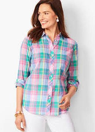 Очень стильная рубашка в клетку хлопок marks & spencer марк енд спенсер m&s англия 10(38) бренд оригинал