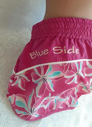 Garments itaty шорты яркие малиновые с цветочным принтом с широким поясом3 фото