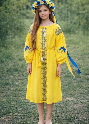 Сукня вишиванка на дівчинку зріст 152-164