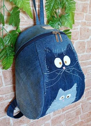 Женский джинсовый рюкзак