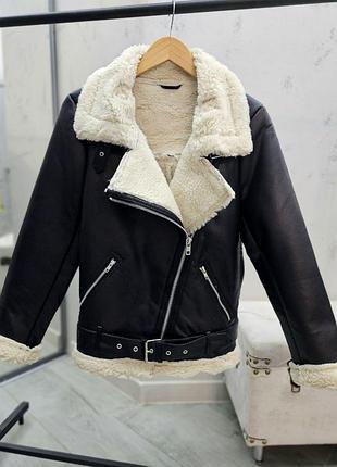 Дубленка с поясом