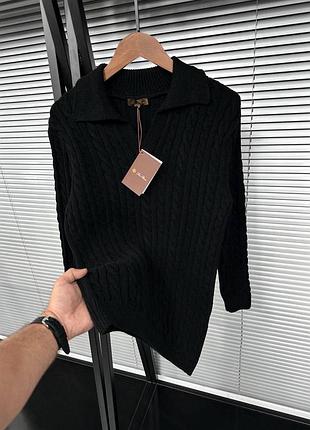 Чоловіча кофта loro piana в чорному кольорі