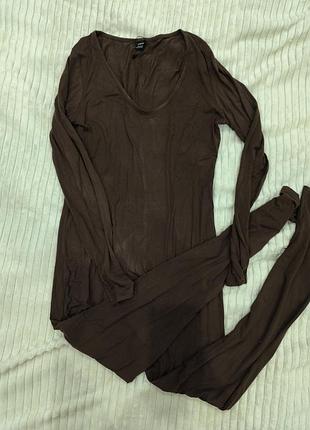 Трикотажный цельный ромпер л