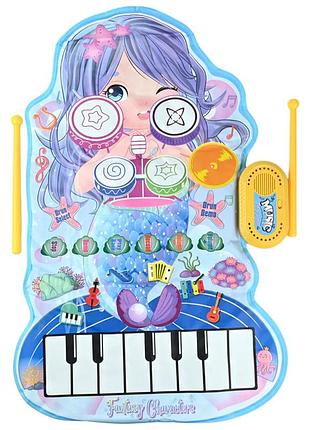 Дитячий музичний килимок 2 в 1 music blanket іграшка зі звуками для дітей (yyd-06)