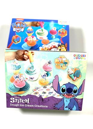 Набір для ліплення морозива disney з тестом, okidoki dough, 3+