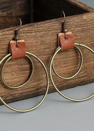 Серьги в ретро винтажном стиле