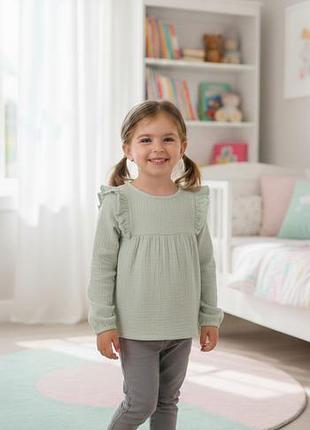 Муслиновая блуза на 4 года 104 см блузка кофта на девочку