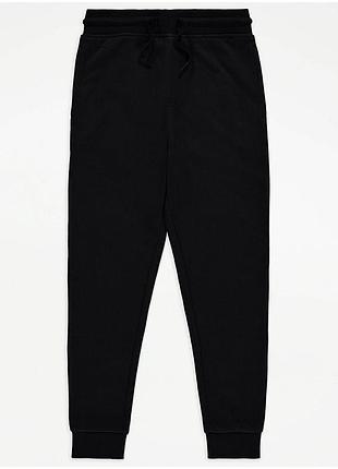 Черные брюки-джоггеры с манжетами george 6810