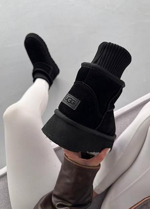 Ugg sock black suede угг сок блек суэд распродаж