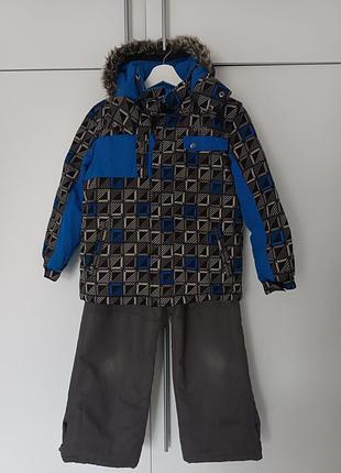 Очень теплый и качественный зимний комбинезон gusti на 8 лет