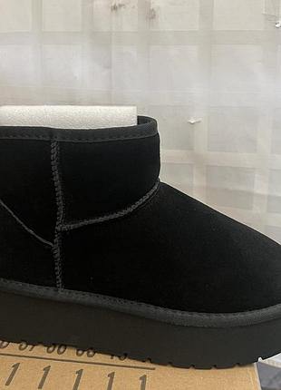 Угги замшеві , короткі на платформі, замшеві угги зимові, ugg угги