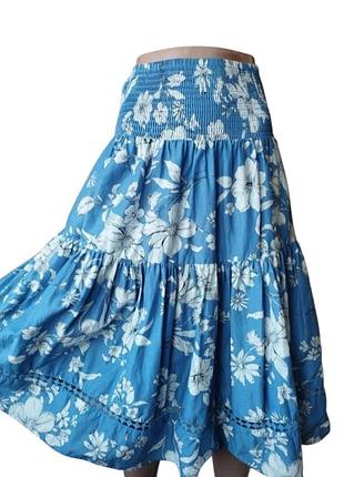 Квіткова спідниця міді yessica c&a в стилі ретро вінтаж vintage stories