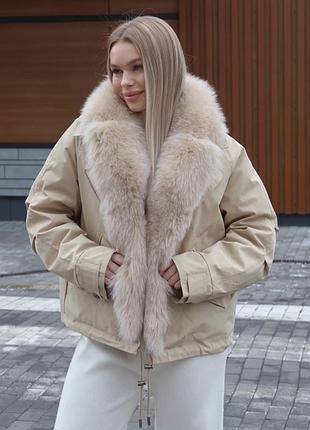 Куртка парка з натуральним хутром