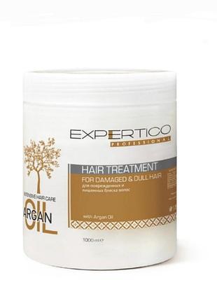 Маска интенсивный уход expertico argan oil для лишенных блеска и поврежденных волос 1000 мл