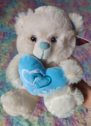 Ведмедик з серцем 💖 м'яка іграшка