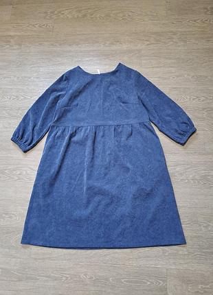 Базовое платье из микровельвета большой размер 48-50