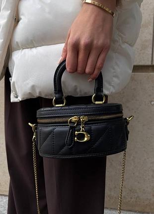 Люксовая женская брендовая сумка trail crossbody with pillow quilting black 🤩