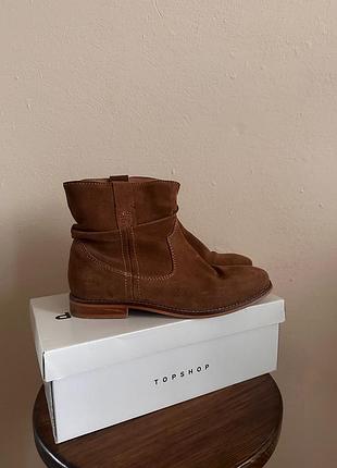 Черевики-козаки, натуральна замша