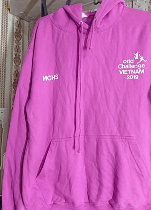 Світшот, худі,  жіночий бузковий колір, котон, розмір l,m