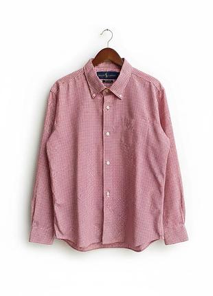 Рубашка polo ralph lauren у клітинку м-l червона
