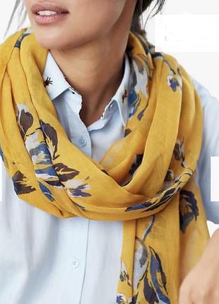 Jules жіночий шарф у квіти  жовтий  200*70