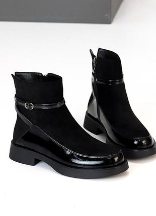 Черные демисезонные ботинки