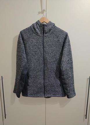 Флиска zip north ridge серое теплое худи salewa mammut helly hansen