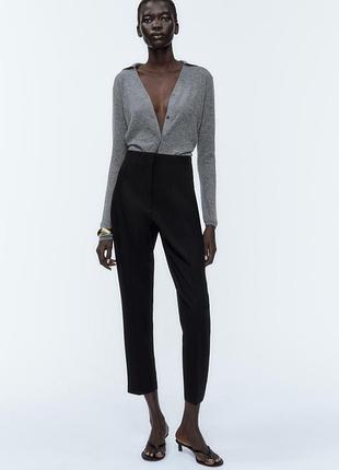Класичні чорні штани брюки zara висока талія