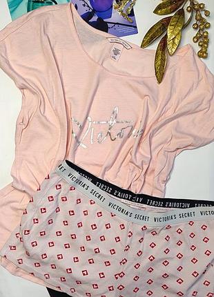 Піжамний набір футболка шорти victoria's secret l xl 42 44