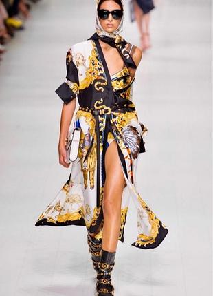Роскошное шелковое платье оригинал versace 8