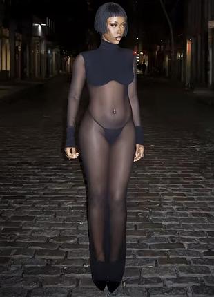 Платье вечернее,длинное,макси,прозрачное,готическое