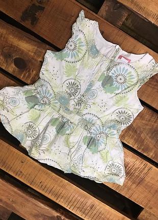 Детская хлопковая майка в цветочный принт john lewis (джон льюис 9-10 лет 134-140 см идеал оригинал разноцветная)