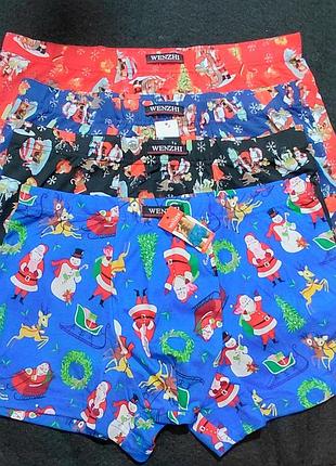 Новорічні чоловічі труси-боксерки