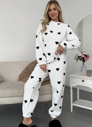 Костюм 2-ка женский домашний, пижама  мех тедди av4930-1702tве