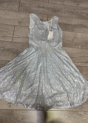 Платье, платье новое белое в пайетки grace karin