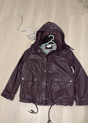 Куртка темно темно бордовая водоотталкивающая размер 12-14-16