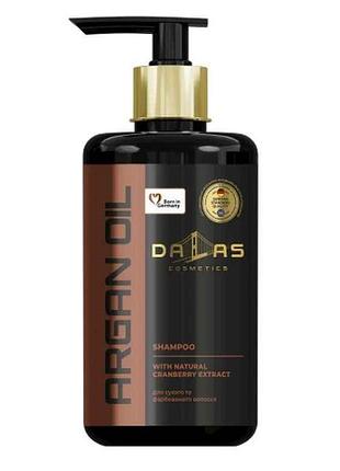 Шампунь 1л для волосся екстракт журавлини та арганова олія для жінок і чоловіків тм dalas