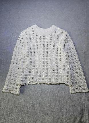 Кофта ажурная вязаная для девочки