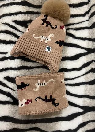 Комплект шапка + хомут