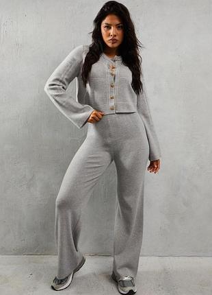 Костюм теплий жіночий сірий віскоза кофта штани s-m m-l