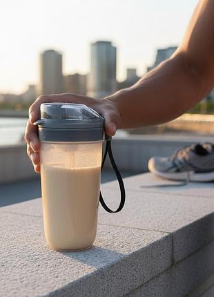 Шейкер тритановый 400 мл для фитнеса.