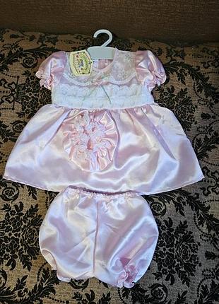 Новый наряд для маленькой принцессы. костюм: платье, шорты, шапочка.